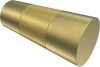 1120133-023854 Endstücke Tanara (Konus) Messing-Optik / Satin-Gold für Gardinenstangen 20 mm Ø (2 Stück)