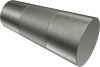 1120133-023955 Endstücke Tanara (Konus) Edelstahl-Optik / Satin-Silber für Gardinenstangen 20 mm Ø (2 Stück)