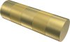 1120135-023854 Endstücke Mavell (Zylinder) Messing-Optik / Satin-Gold für Gardinenstangen 20 mm Ø (2 Stück)