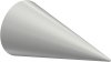 1120137-0232 Endstücke Savio (Kegel) Weiß für Gardinenstangen 20 mm Ø (2 Stück)
