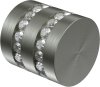 1120141-0239 Endstücke Estana (Kappe Glitzer) Edelstahl-Optik für Gardinenstangen 20 mm Ø (2 Stück)