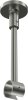 1120233-0039 Deckenträger Sonette Edelstahl-Optik 1-läufig 13 cm für Gardinenstangen 20 mm Ø
