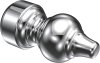 1128103-0212 Endstücke Rondo (Rillenform) Chrom für Gardinenstangen 28 mm Ø (2 Stück)