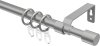12162220-0733 Ausziehbare Gardinenstange Metall / Kunststoff 16/13 mm Ø HERA - Livo Silbergrau