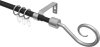 12163220-072833 Ausziehbare Gardinenstange Metall / Kunststoff 16/13 mm Ø HERA - Helix Schwarz / Silbergrau