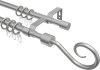 12163221-0733 Ausziehbare Gardinenstange Metall / Kunststoff 16/13 mm 2-läufig Ø HERA - Helix Silbergrau