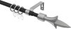 12163320-072833 Ausziehbare Gardinenstange Metall / Kunststoff 16/13 mm Ø HERA - Lily Schwarz / Silbergrau