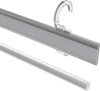 1620724-0433 Paneelwagen für Rundrohre 16-20 mm Ø Easyclip Aluminium mit Klettband Silbergrau
