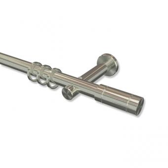 Gardinen Stilgarnitur Metall 20 mm Edelstahl Optik Endstück " Kegel " 