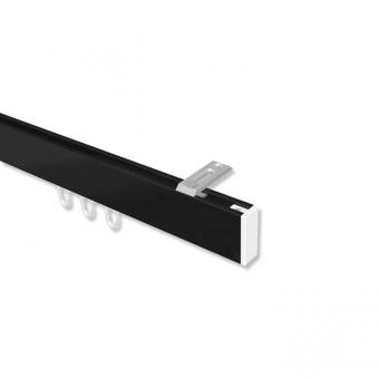 Innenlauf Gardinenstange Deckenmontage Aluminium / Metall eckig 14x35 mm SMARTLINE (Universal) - Paxo Schwarz / Weiß 100 cm