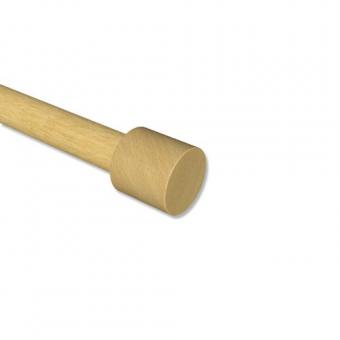 Endstücke Pin (Kappe) Buche lackiert für Gardinenstangen 16 mm Ø (2 Stück) 