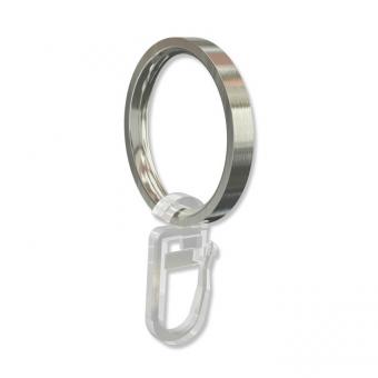 Ringe (Flachringe) Edelstahl-Optik Typ B16 für Gardinenstangen 16 mm Ø 10 Stück