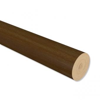 Holzstange in Nussbaum lackiert für Gardinenstangen 16 mm Ø 100 cm