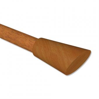 Endstücke Bero (Konus / Schräge) Kirschbaum lackiert für Gardinenstangen 20 mm Ø (2 Stück) 