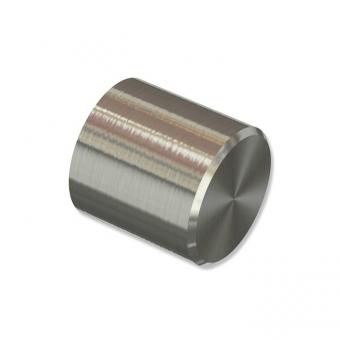 Endstücke Santo (Kappe) Edelstahl-Optik für Gardinenstangen 20 mm Ø (2 Stück) 