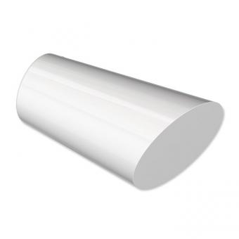 Endstücke Bento (Konus / Schräge) Weiß für Gardinenstangen 20 mm Ø (2 Stück) 