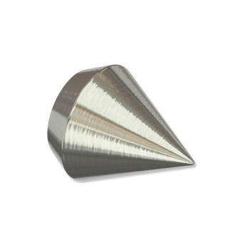 Endstücke Sirius (Doppelkegel) Edelstahl für Gardinenstangen 20 mm Ø (2 Stück) 