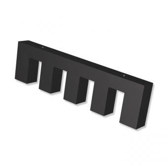 Deckenträger Smartline Schwarz 4-läufig 1 cm für Innenlaufstangen 14x35 mm 
