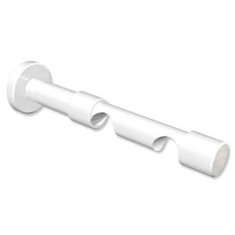 Träger Prestige Weiß 2-läufig 8 und 13 cm für Gardinenstangen 20 mm Ø 
