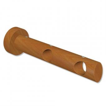 Träger Talena Kirschbaum lackiert 2-läufig 9 und 15 cm für Gardinenstangen 20 mm Ø 