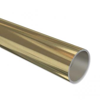 Metallrohr in Messing-Optik für Gardinenstangen 20 mm Ø 100 cm