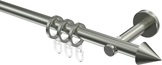 Gardinenstange Edelstahl 16 mm Ø MEDIUM - Scarano 100 cm