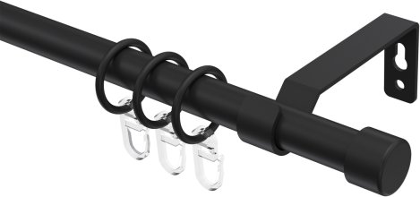 Gardinenstange Metall 16 mm Ø OLYMP - Lucan Schwarz 100 cm