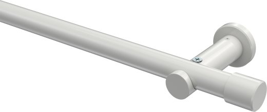 Gardinenstange Metall 20 mm Ø PLATON - Santo Weiß (ohne Ringe) 100 cm
