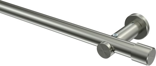 Gardinenstange Edelstahl-Optik 20 mm Ø PLATON - Santo (ohne Ringe) 100 cm