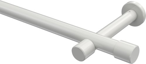 Gardinenstange Metall 20 mm Ø PRESTIGE - Santo Weiß (ohne Ringe) 100 cm