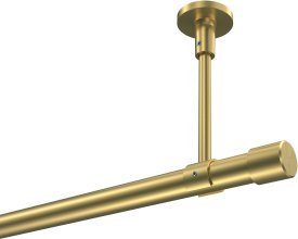 Gardinenstange Messing-Optik 20 mm Ø SONETTE - Santo (ohne Ringe) 100 cm