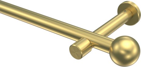 Gardinenstange Messing-Optik 20 mm Ø PRESTIGE - Luino (ohne Ringe) 100 cm