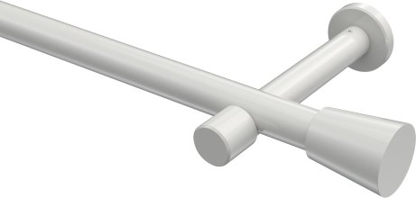 Gardinenstange Metall 20 mm Ø PRESTIGE - Sitra Weiß (ohne Ringe) 100 cm