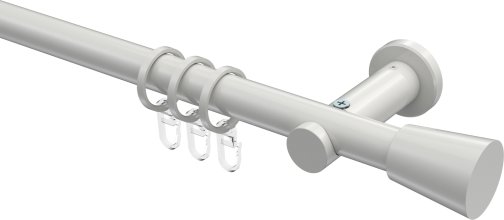 Gardinenstange Metall 20 mm Ø PLATON - Sitra Weiß 100 cm