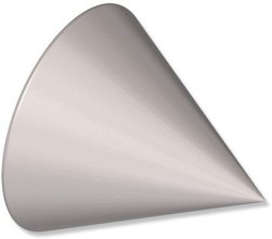 Ausziehbare Gardinenstange Metall / Kunststoff 16/13 mm 2-läufig Ø HERA -  Cone Silbergrau 70-120 cm