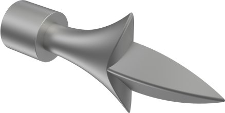 Endstücke Lily (Lilie) Silbergrau für Gardinenstangen ausziehbar 16/13 mm Ø (2 Stück) 