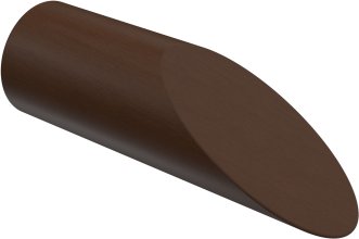 Endstücke Franca (Schräge) Nussbaum lackiert für Gardinenstangen 16 mm Ø (2 Stück) 