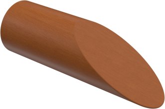 Endstücke Franca (Schräge) Kirschbaum lackiert für Gardinenstangen 16 mm Ø (2 Stück) 