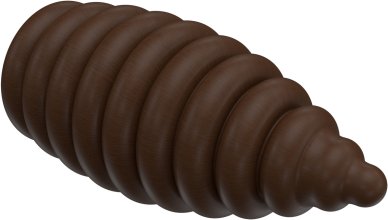 Endstücke Asta (Rillenform) Nussbaum lackiert für Gardinenstangen 16 mm Ø (2 Stück) 