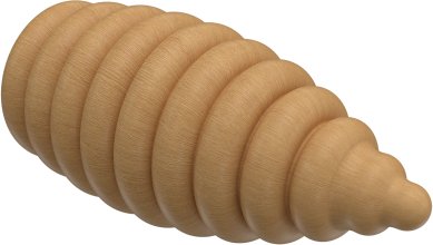 Endstücke Asta (Rillenform) Buche lackiert für Gardinenstangen 16 mm Ø (2 Stück) 