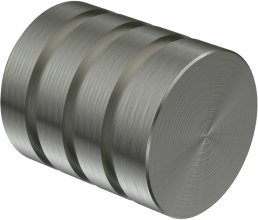 Endstücke Selma (Rillenkappe) Edelstahl für Gardinenstangen 16 mm Ø (2 Stück) 