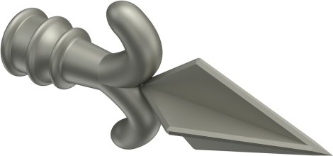 Endstücke Matteo (Pfeil) Chrom matt für Gardinenstangen 16 mm Ø (2 Stück) 