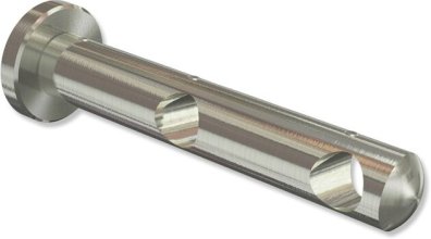 Träger Enzo Edelstahl 2-läufig 6,5 und 12 cm für Gardinenstangen 16 mm Ø 