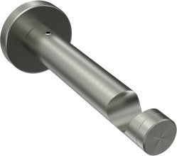 Träger Enorma Edelstahl 1-läufig 9 cm für Gardinenstangen 16 mm Ø