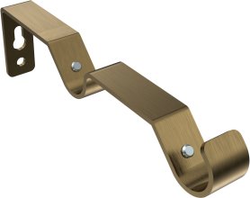 Träger Olymp Messing Antik 2-läufig 7,5 und 13,5 cm für Gardinenstangen 16 mm Ø