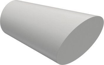 Endstücke Bero (Konus / Schräge) Weiß lackiert für Gardinenstangen 20 mm Ø (2 Stück) 