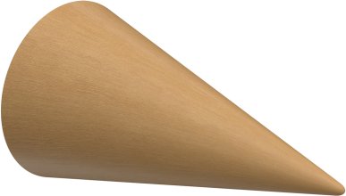 Endstücke Siveo (Kegel) Buche lackiert für Gardinenstangen 20 mm Ø (2 Stück) 