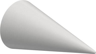 Endstücke Siveo (Kegel) Weiß lackiert für Gardinenstangen 20 mm Ø (2 Stück) 