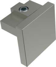 Endstücke Sono (Kappe) Satin-Silber für Innenlaufstangen 20x20 mm (2 Stück) 