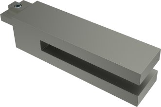 Endstücke Diapo (Doppelstab) Satin-Silber für Innenlaufstangen 20x20 mm (2 Stück) 